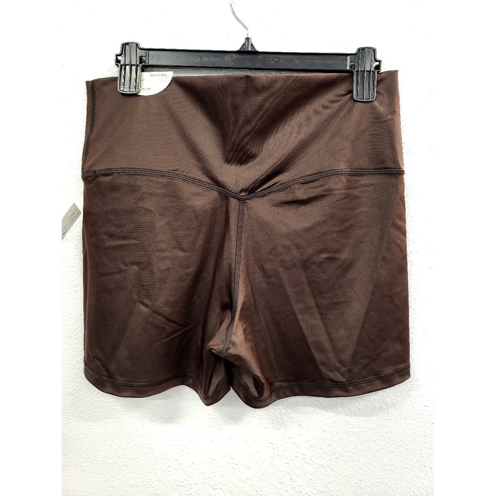 Offline By Aerie Goals Gloss Biker Shorts, Brown, XL-NWT - Picture 2 of 3